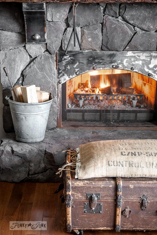 Metal filled winter fireplace mantel metal mantel 8144