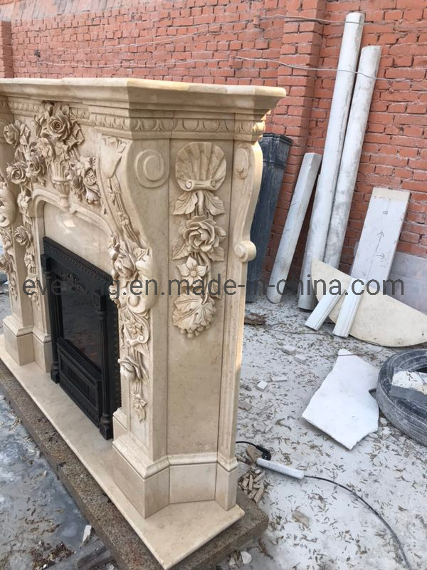 Metal Fireplace Mantel Fresh China Carved White Beige Marble Stone Fireplace Mantel with