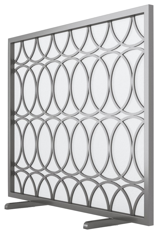 Modern Fireplace Screens Awesome Circles Firescreen with Mesh