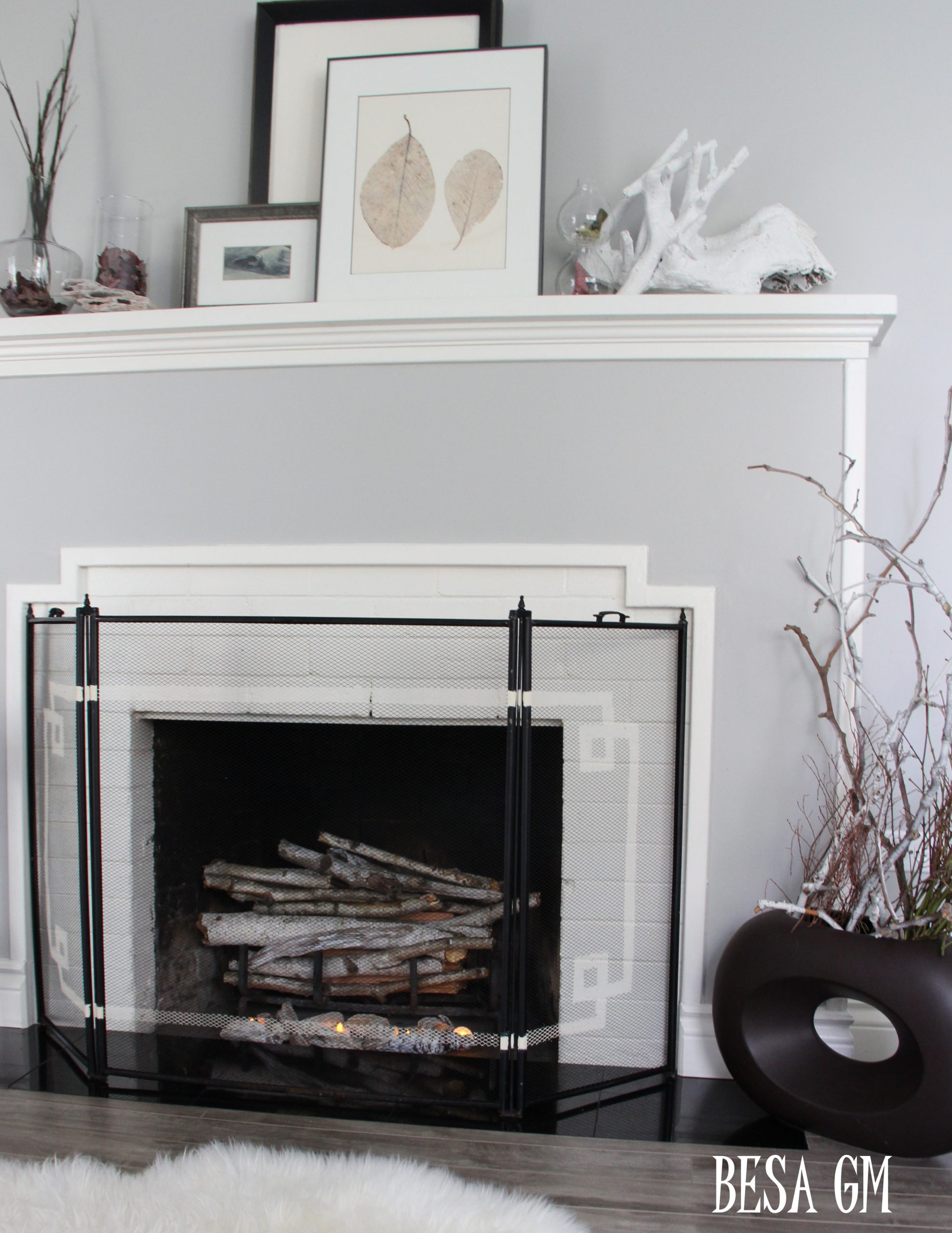 Modern Fireplace Screens Awesome Fireplace Screen Mini Makeover – Besa Gm