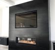 Modern Fireplace Screens Elegant Ebony Planc format Tile Modern Fireplace