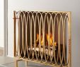 Modern Fireplace Screens Inspirational Details About Modern Geometric Oval Loops Fireplace Fire