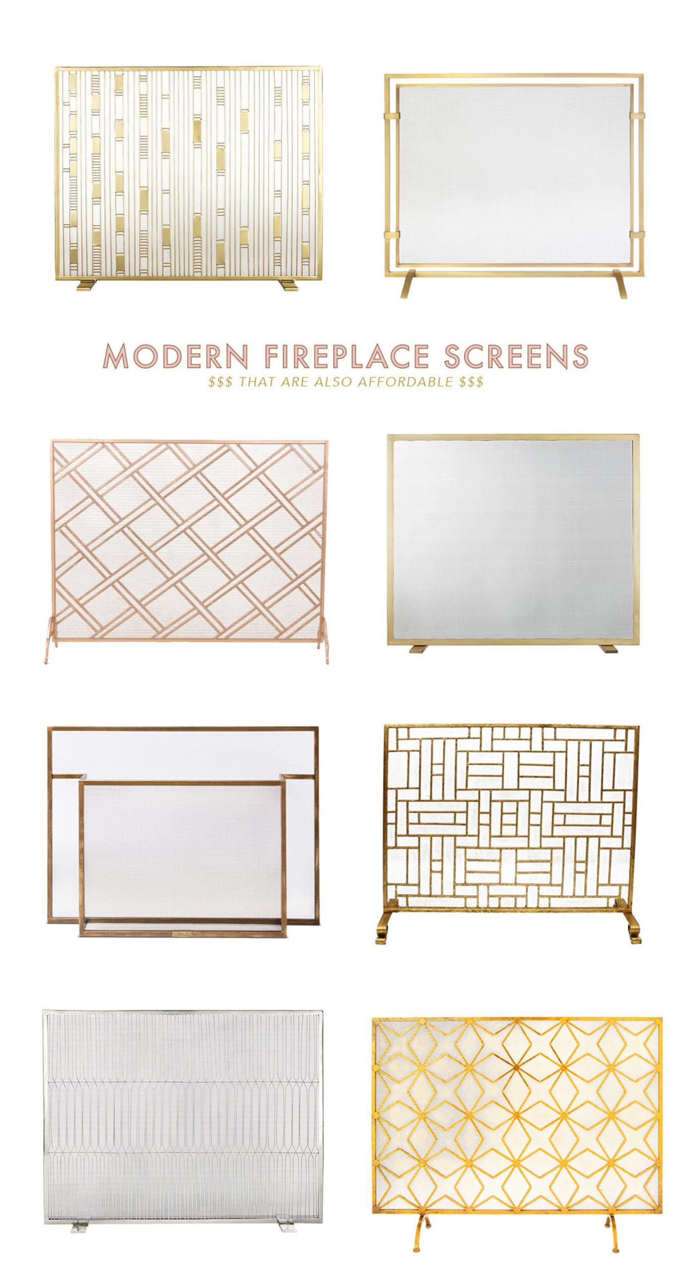 Modern Fireplace Screens Luxury Modern Fireplace Screen Roundup with Images