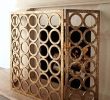 Modern Fireplace Screens Luxury Muttermui Contemporary Italian Gold Iron Circles Modern