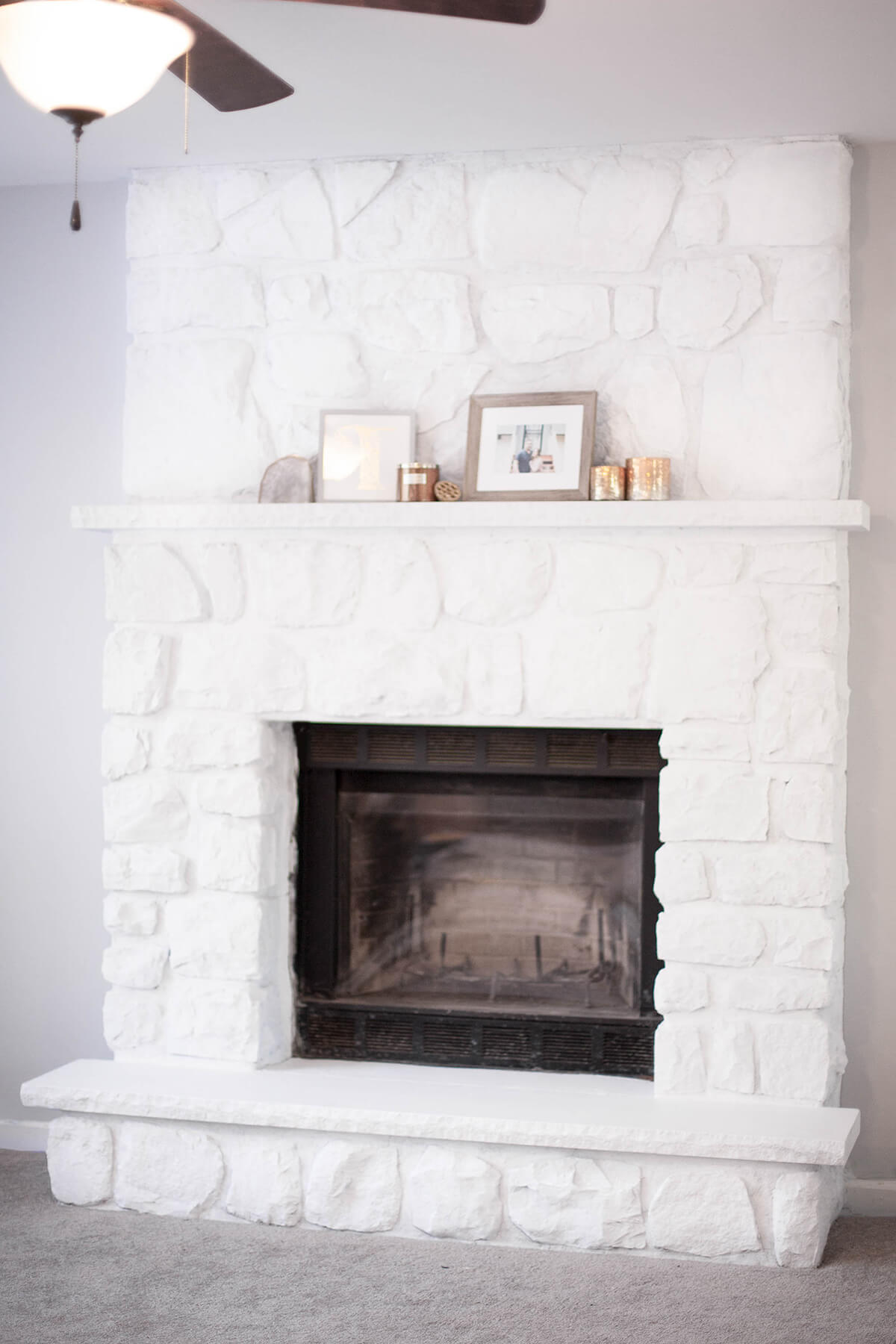 Sandstone Fireplace Hearths Awesome Modern White Stone Fireplace and Hearth Makeover — Homebnc