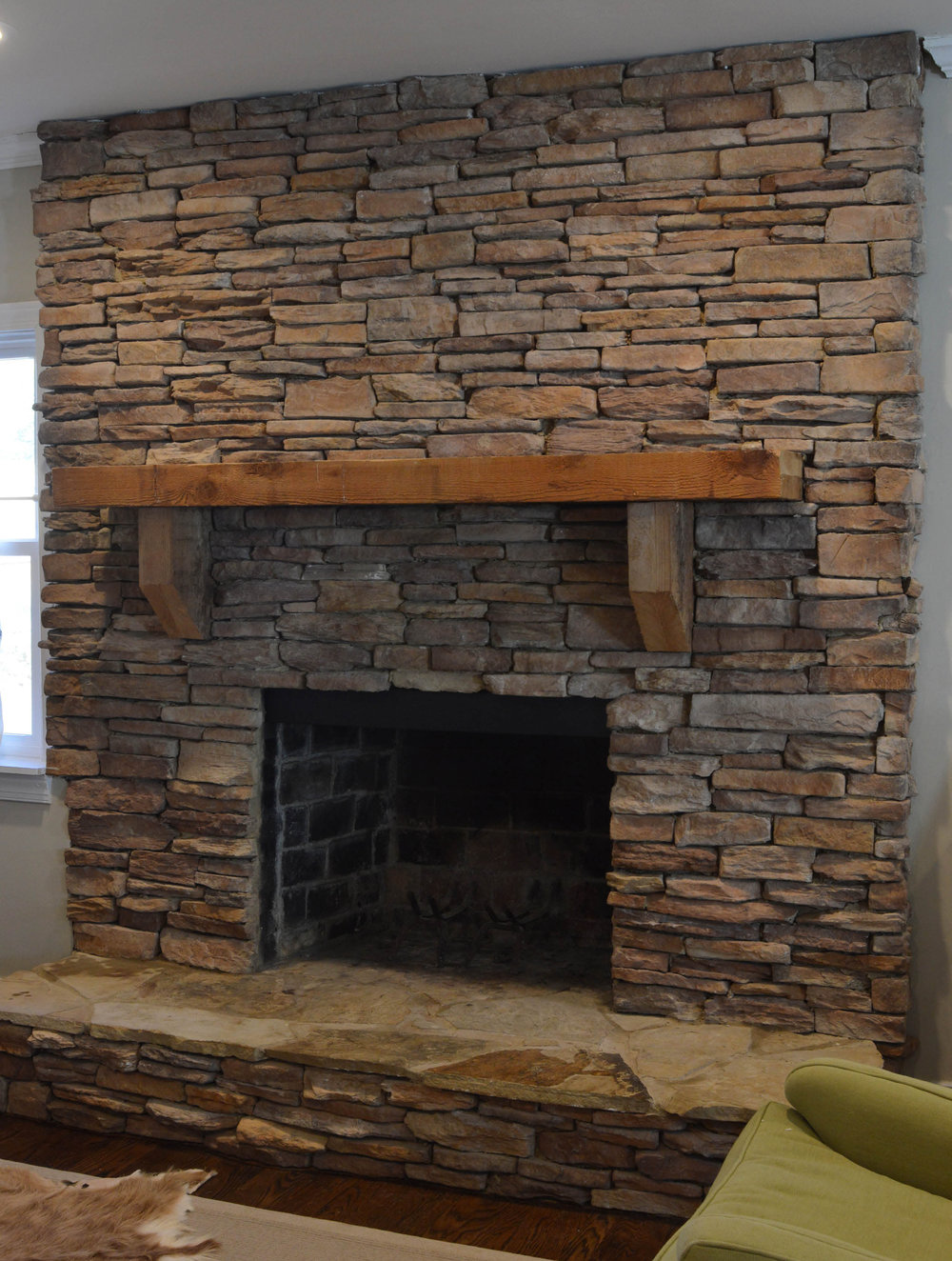 Sandstone Fireplace Hearths Fresh before & after Our Fireplace Makeover — Hearth and Home