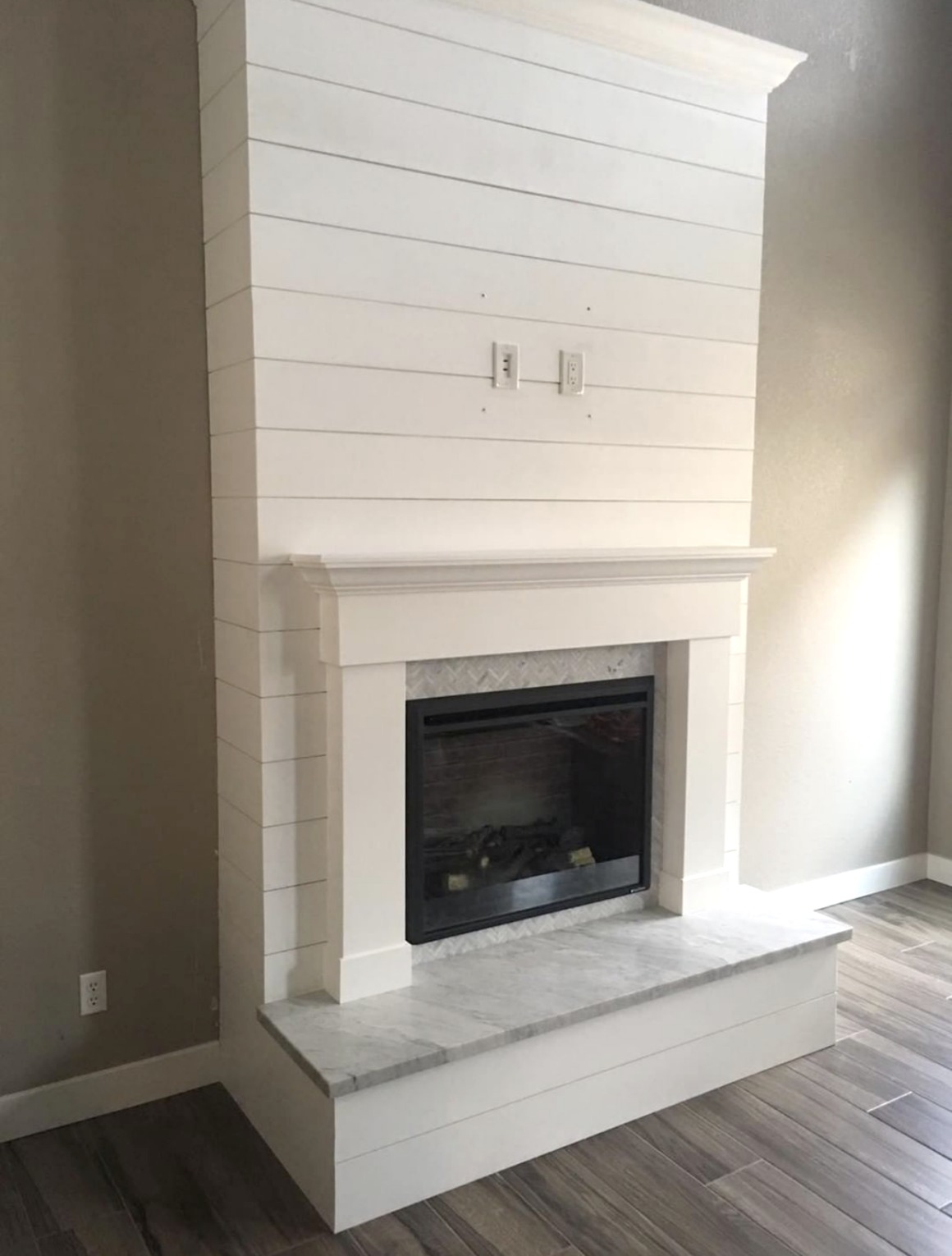 Two Sided Electric Fireplace Elegant Fireplace Reveal Our Electric Brick Fireplace Nesting
