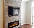 Two Sided Electric Fireplace New Plank Accent Wall Living Room