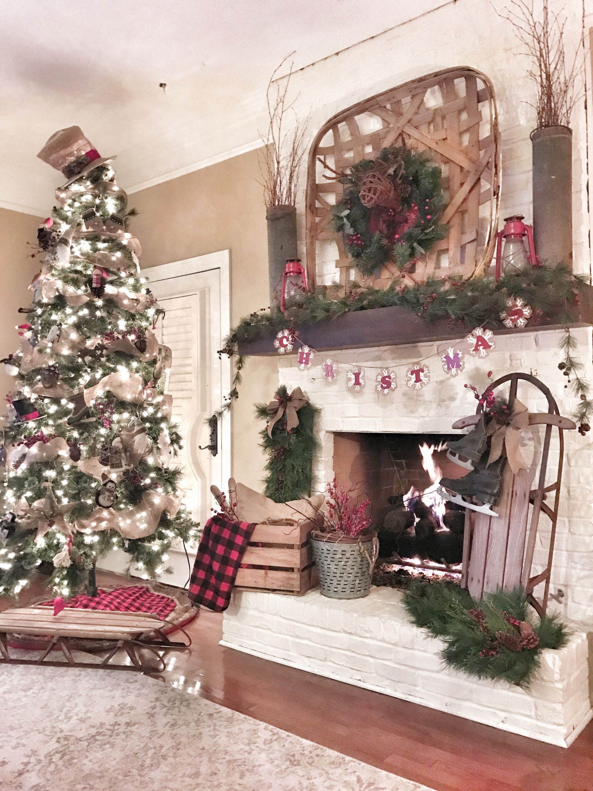 Vonderhaar Fireplace Inspirational Vintage Christmas Decor Ig Bless This Nest