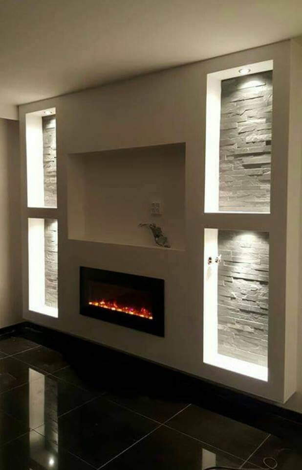 Wall Units with Fireplace Inspirational Modern Gypsum Tv Wall Unit Decoration Design Ideas