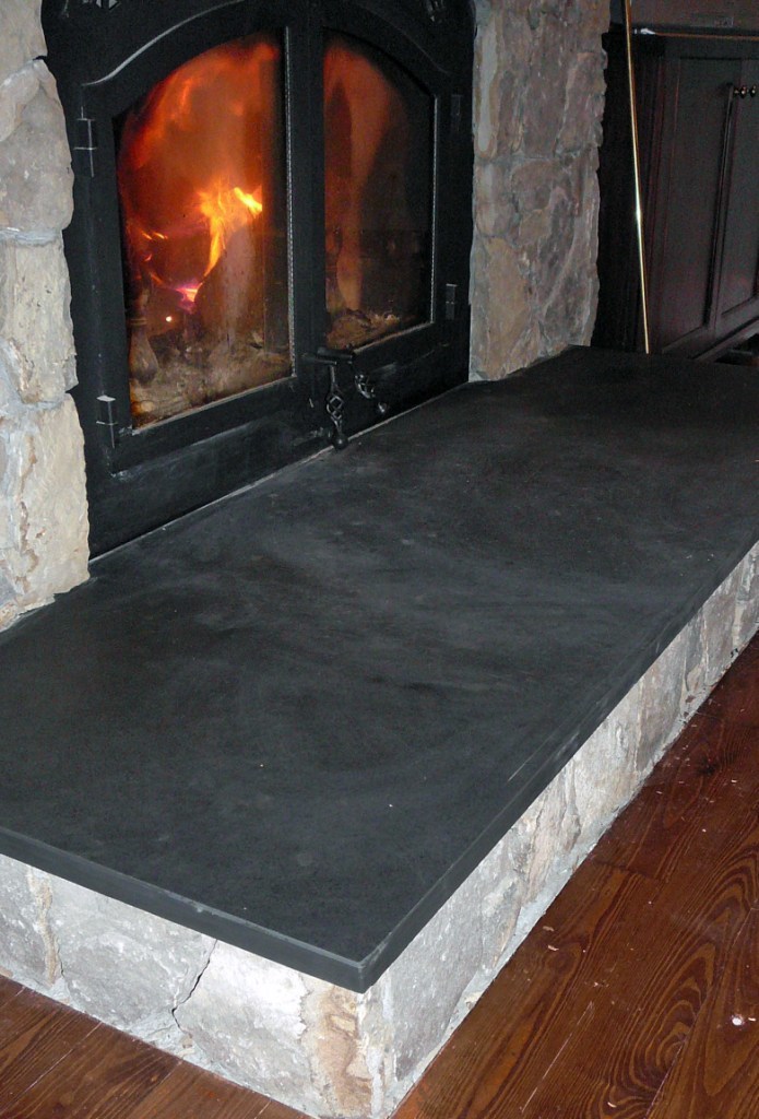 black slate hearth