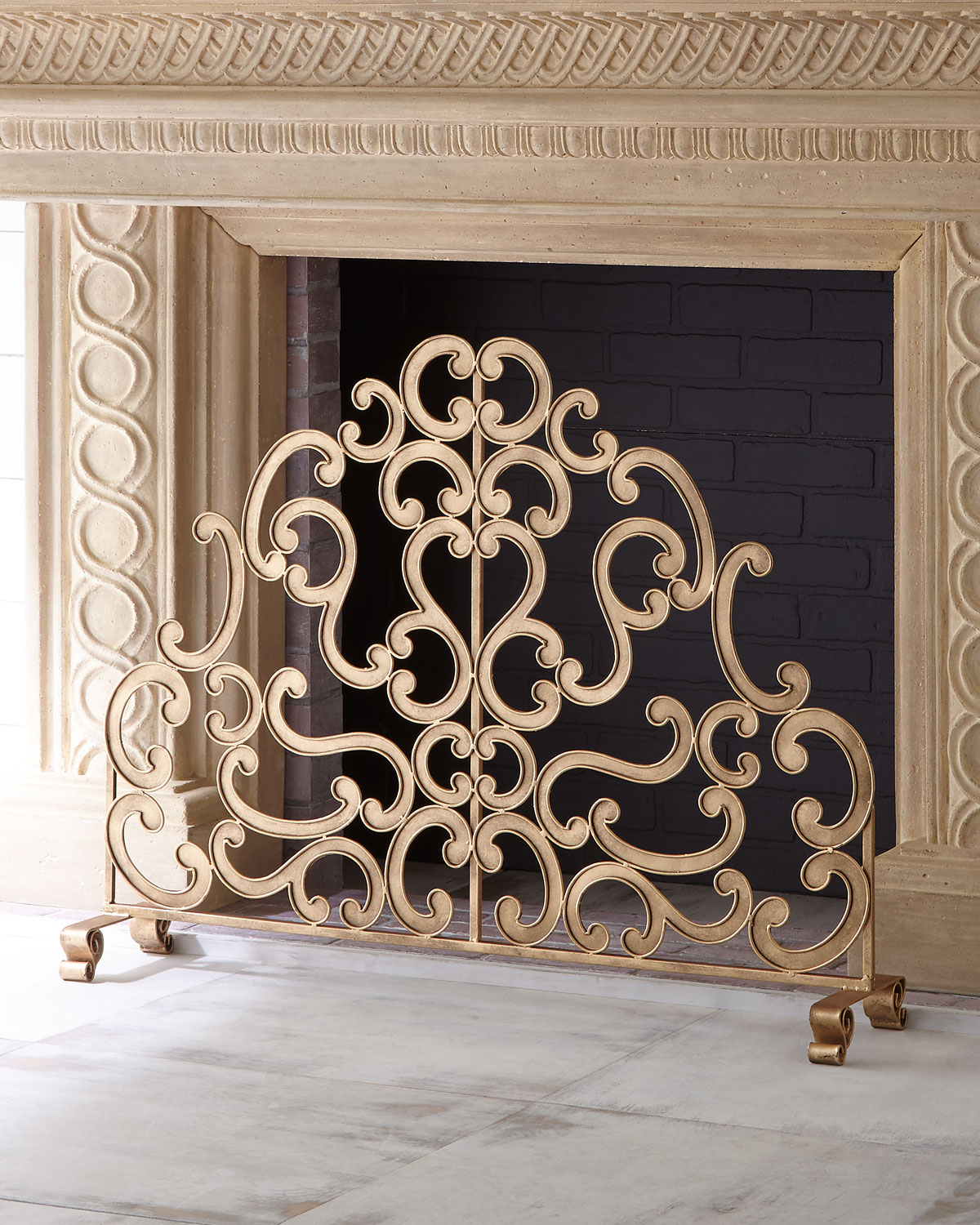 Gold Fireplace Screen NMHB8RS mz