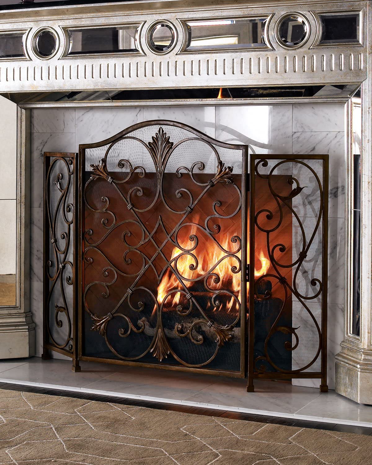 Wrought Iron Fireplace Screens Elegant Amazon Valencia Fireplace Screen Home & Kitchen