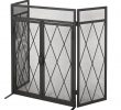 Wrought Iron Fireplace Screens Inspirational Blyfield 3 Panel Bifold Iron Fireplace Screen