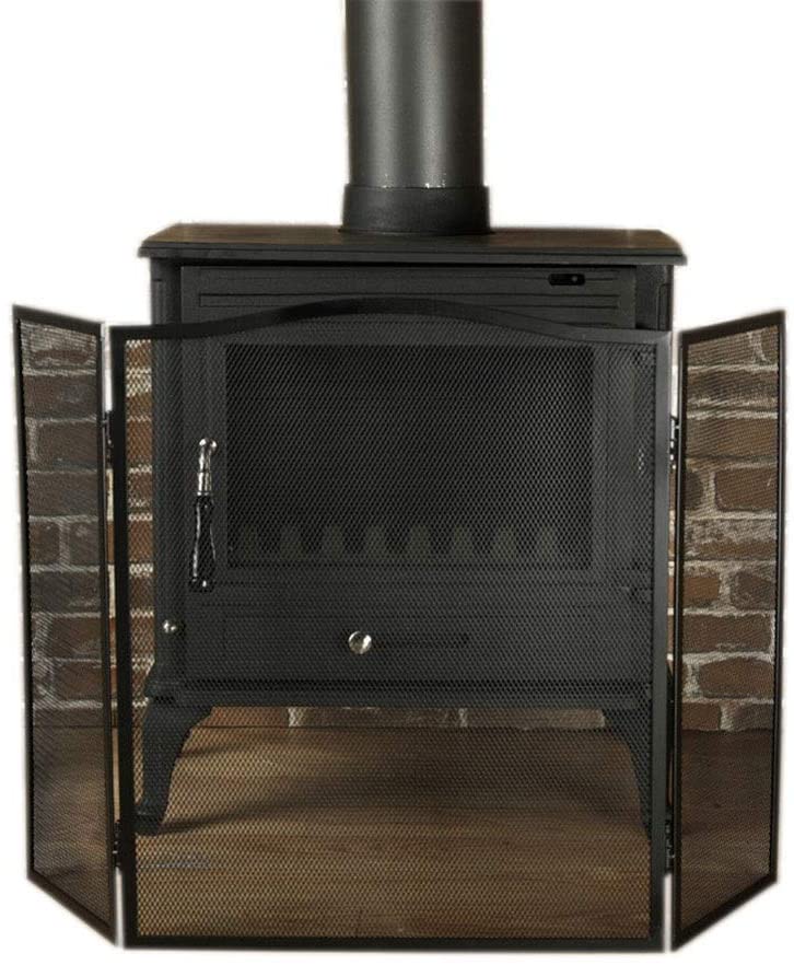 Fireplace Screen ZLI Black Vintage Fire Guard Surround B082CYB52N