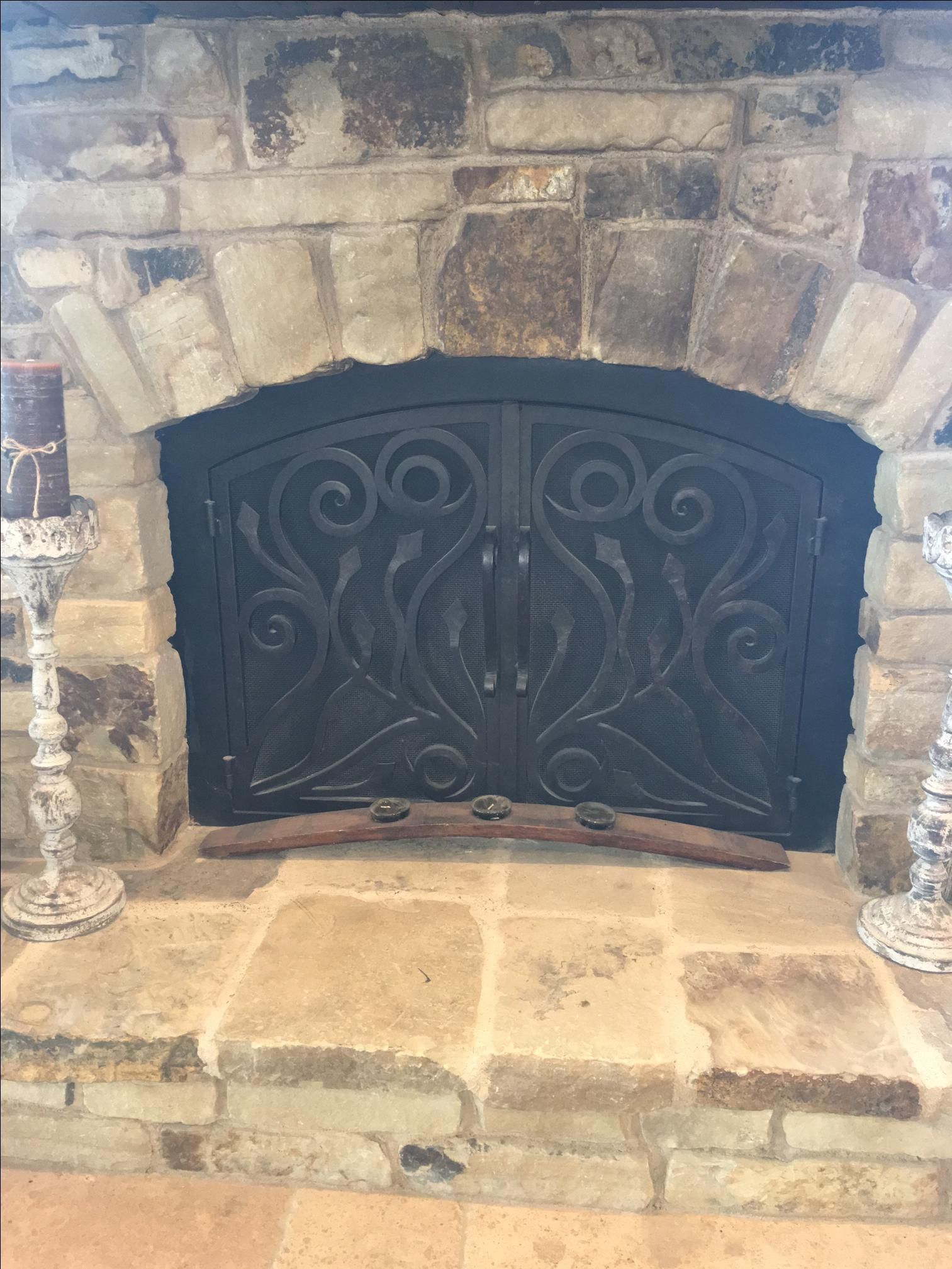 Custom Wrought Iron Fireplace Doors by Fireplace Door Guy