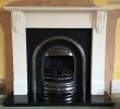 Arch Fireplace Door Luxury Traditional Fireplace with Limestone Mantle & Full Remote