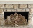 Art Deco Fireplace Screen Beautiful Vintage Brass Peacock Fireplace Screen 46 5” Art