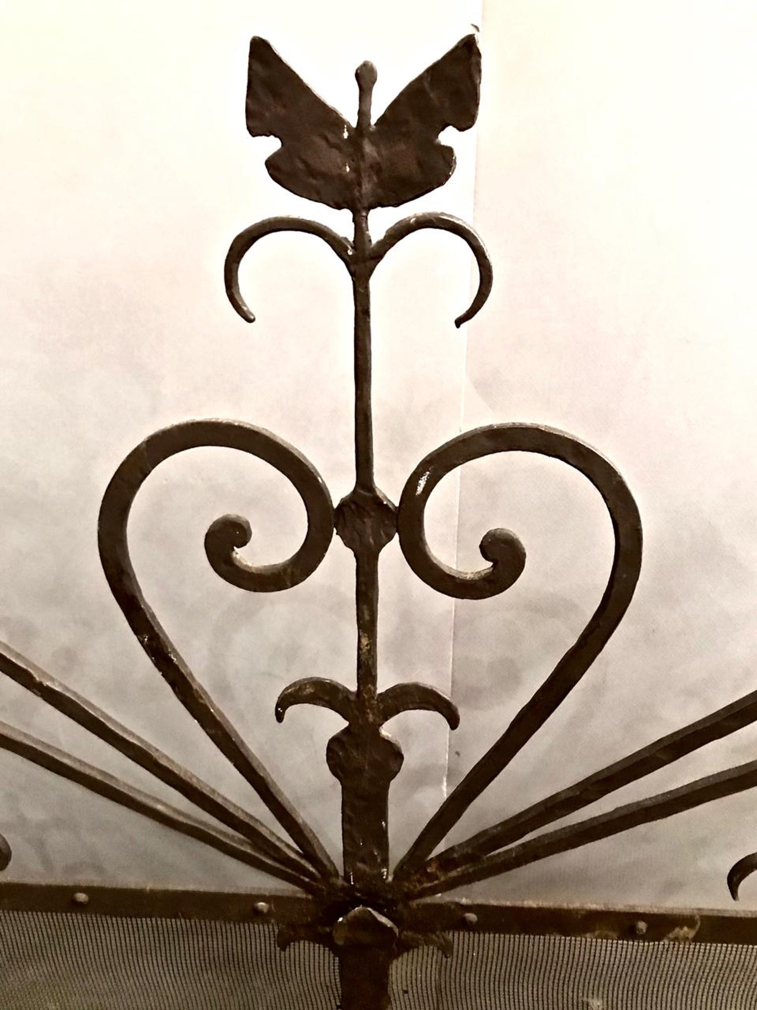 Art Deco Fireplace Screen Luxury Art Deco forged Iron Fireplace Screen at 1stdibs