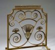 Art Deco Fireplace Screen Luxury attributed to Edgar Brandt 1880 1960 Papyrus Windings and