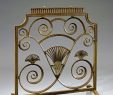 Art Deco Fireplace Screen Luxury attributed to Edgar Brandt 1880 1960 Papyrus Windings and