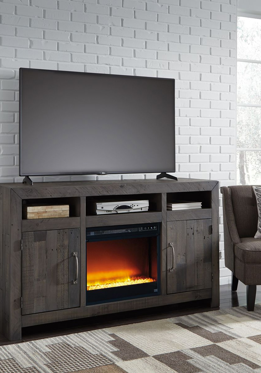 Ashley Fireplace Tv Stand Best Of Mayflyn Charcoal Tv Stand with Glass Stone