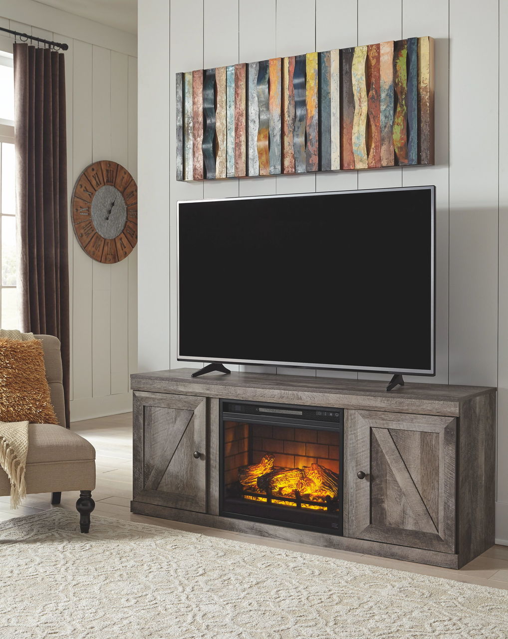 Ashley Fireplace Tv Stand Elegant ashley Wynnlow Gray Lg Tv Stand W Fireplace Option