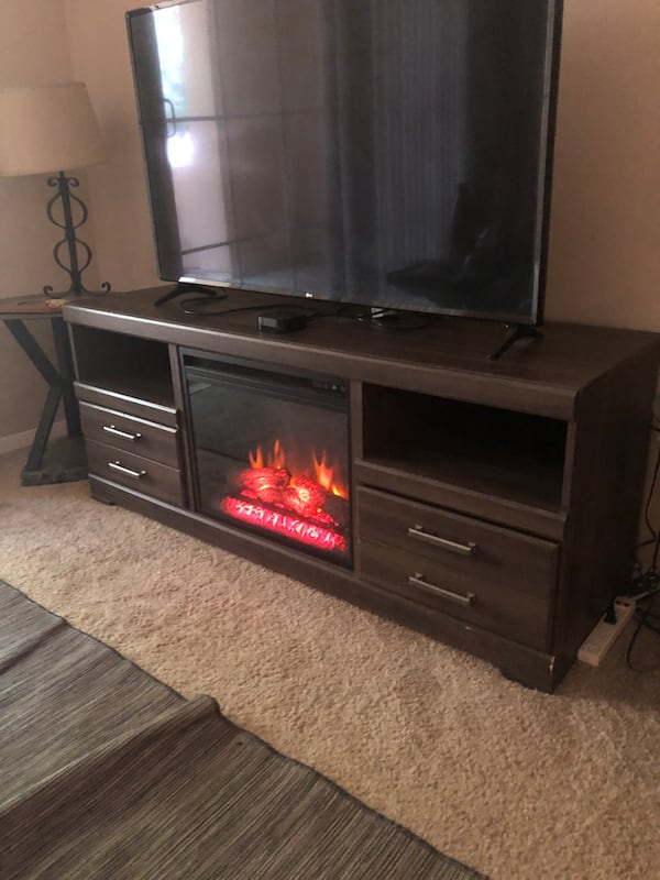 Ashley Fireplace Tv Stand New Used ashley Tv Stand & Fireplace Heater for Sale In