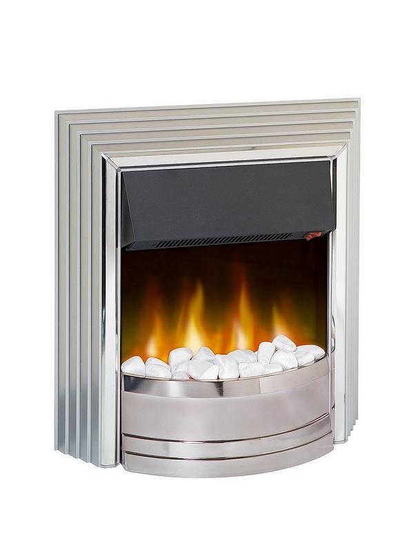 Charm Glow Electric Fireplace Awesome Castillo Electric Fire Silver