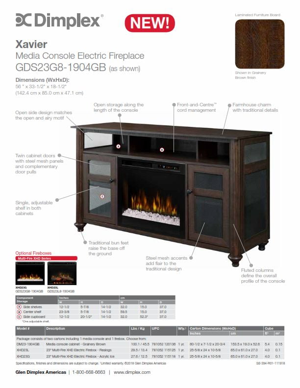 Charm Glow Electric Fireplace Beautiful Xavier Brown Media Console Electric Fireplace with Acrylic Ice Xhd Firebox