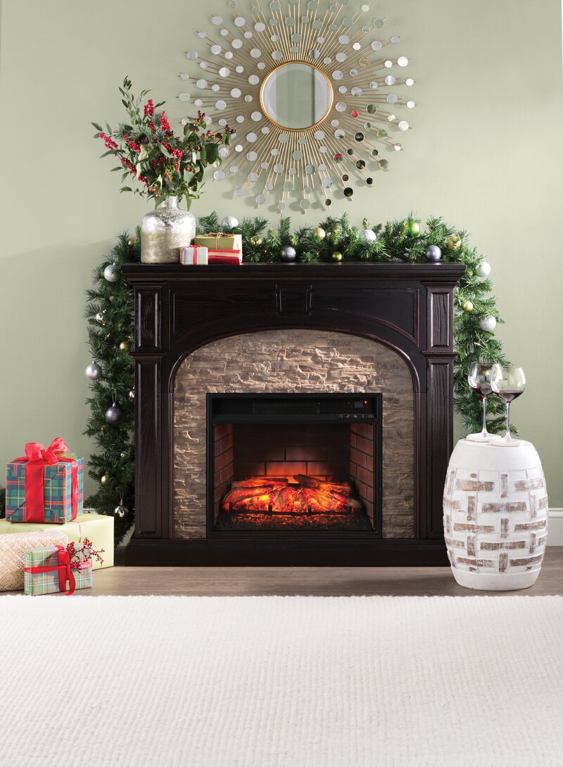 Charm Glow Electric Fireplace Luxury Contreras Faux Stone Electric Fireplace