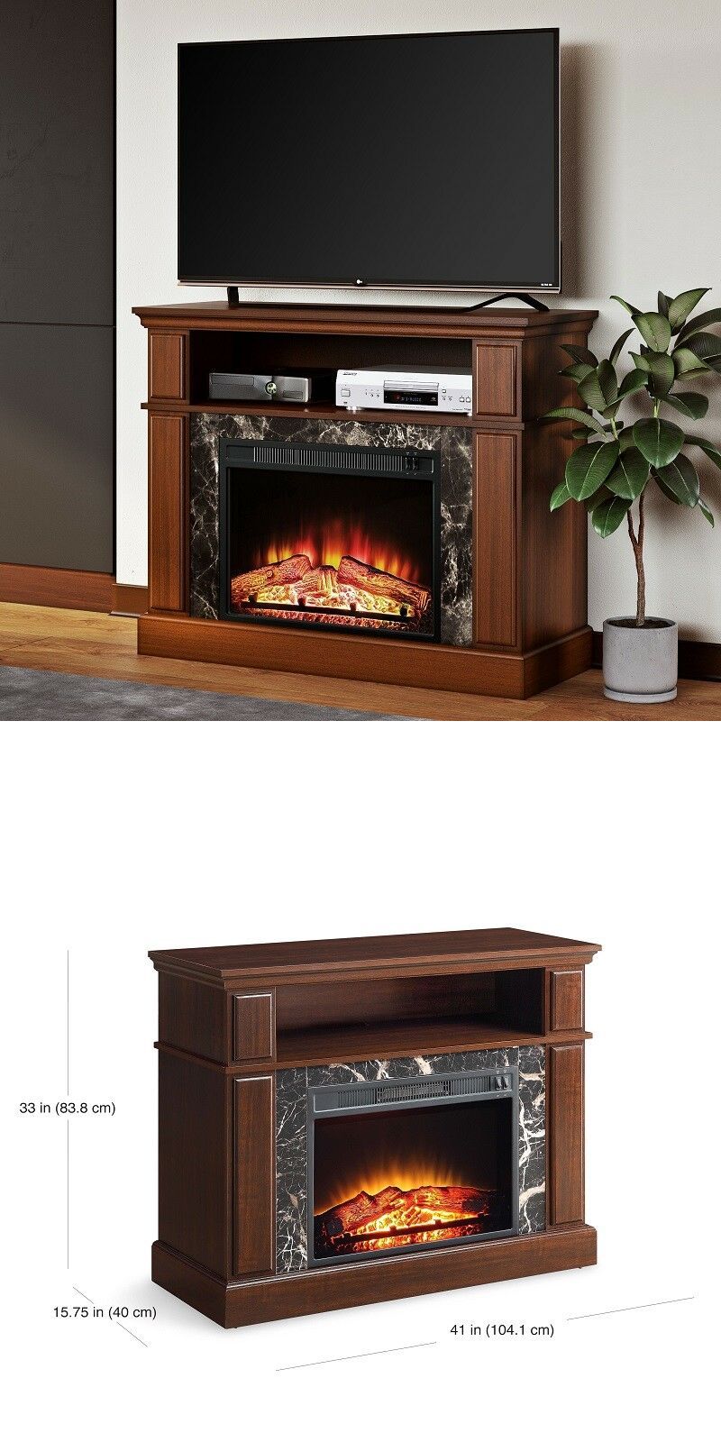 Cherry Fireplace Tv Stand Best Of Entertainment Units Tv Stands Mainstays Loring Media