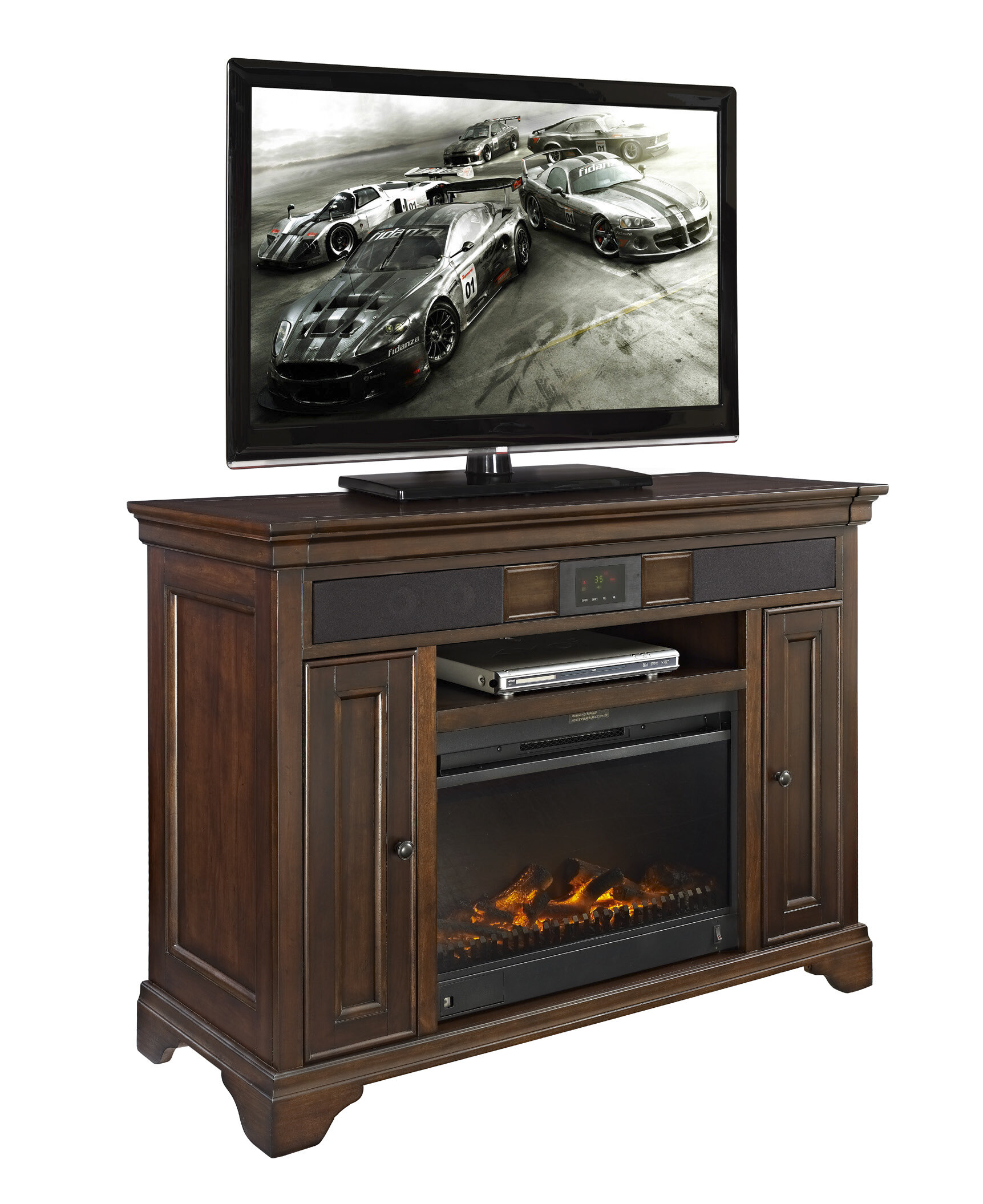 Grigor TV Stand for TVs up to 55" with Fireplace Included charlton home grigor tv stand for tvs up to 55 with fireplace included w