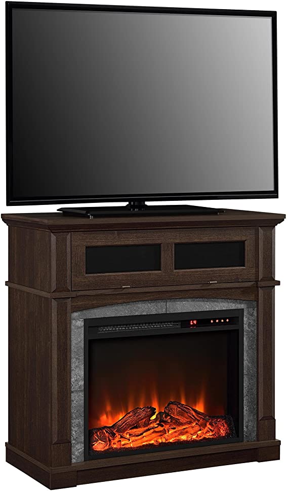 Ameriwood Home Thompson Place Media Fireplace for TVs up to 37" Cherry B01M4QQMU0