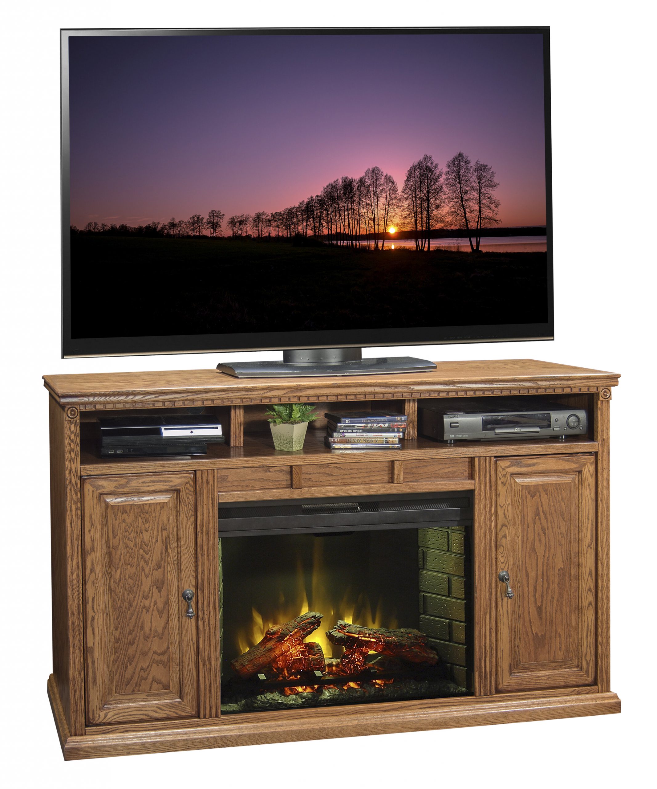 Scottsdale Solid Wood TV Stand for TVs up to 70" with Electric Fireplace Included legends furniture scottsdale solid wood tv stand for tvs up to 70 with electric fireplace included lfn1839