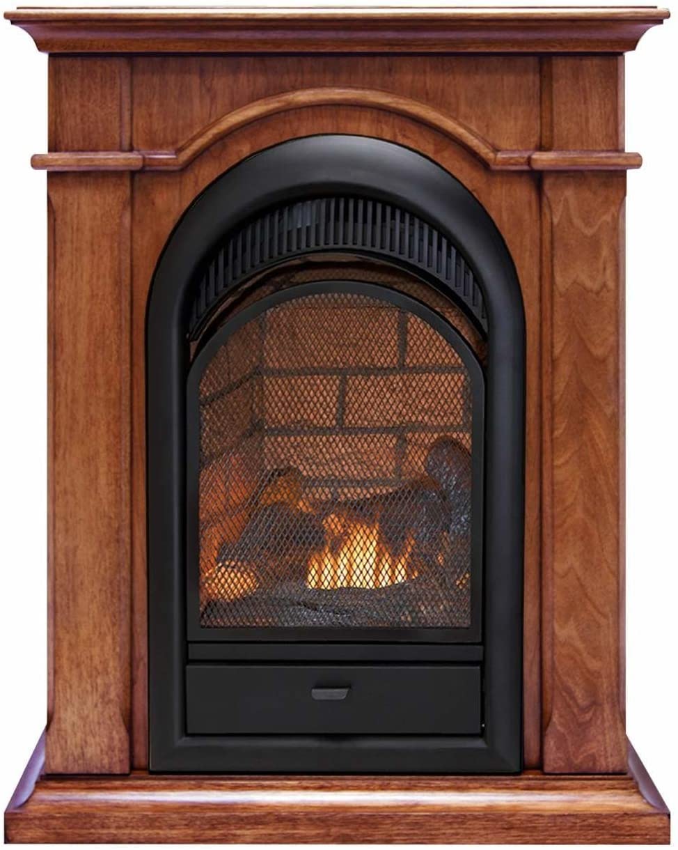 Dual Fuel Fireplace Beautiful Duluth forge Dual Fuel Ventless Fireplace with Mantel 15 000 Btu T Stat Apple Spice Mantel