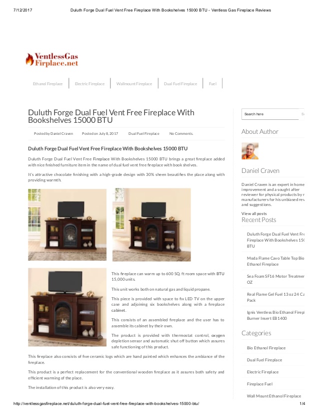Duluth forge dual fuel vent free fireplace with bookshelves duluth forge dual fuel vent free fireplace with bookshelves btu ventless gas fireplace reviews