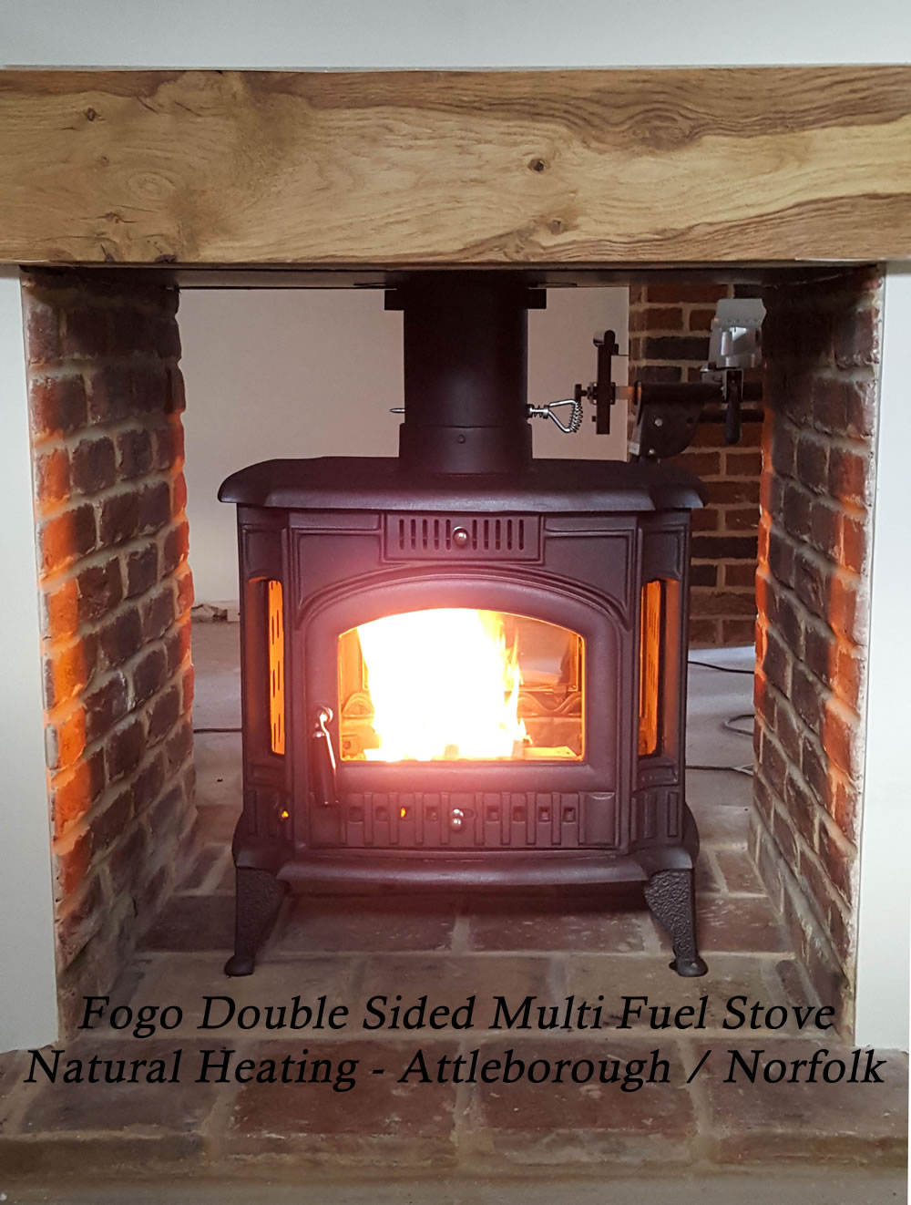 Fogo DOUBLE SIDED Cast Iron Multi Fuel and Wood Burning Stove 14kw max 7 12kw to room fogo double sided cast iron multi fuel and wood burning stove 14kw max 7 12kw to room