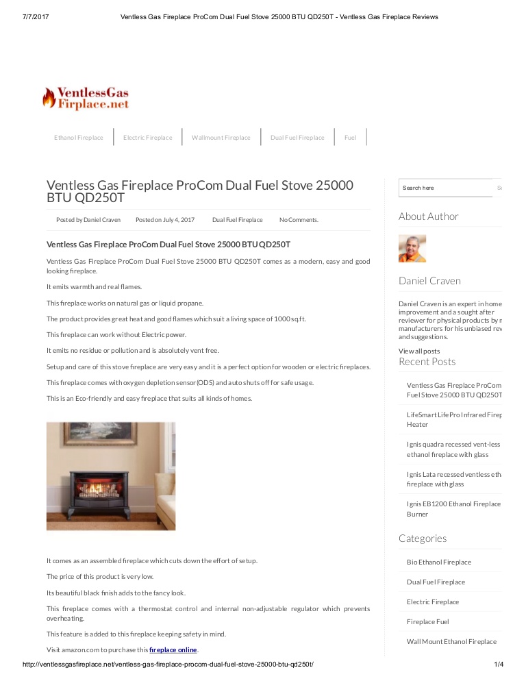 ventless gas fireplace pro dual fuel stove btu qd250t ventless gas fireplace reviews