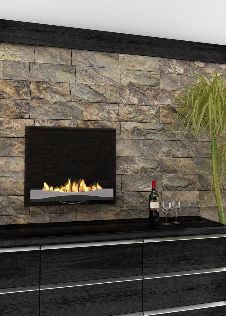 Ethanol Wall Mounted Fireplace Beautiful Decoflame atlantic Wave 27" Black Wall Mounted Ethanol Fireplace