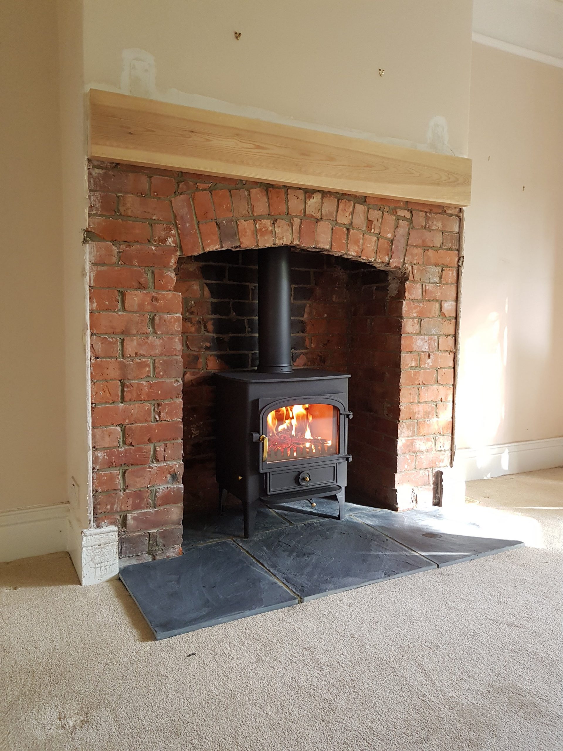 Fireplace Floor Beautiful Learview Vision with Slate Hearth In An original Brick