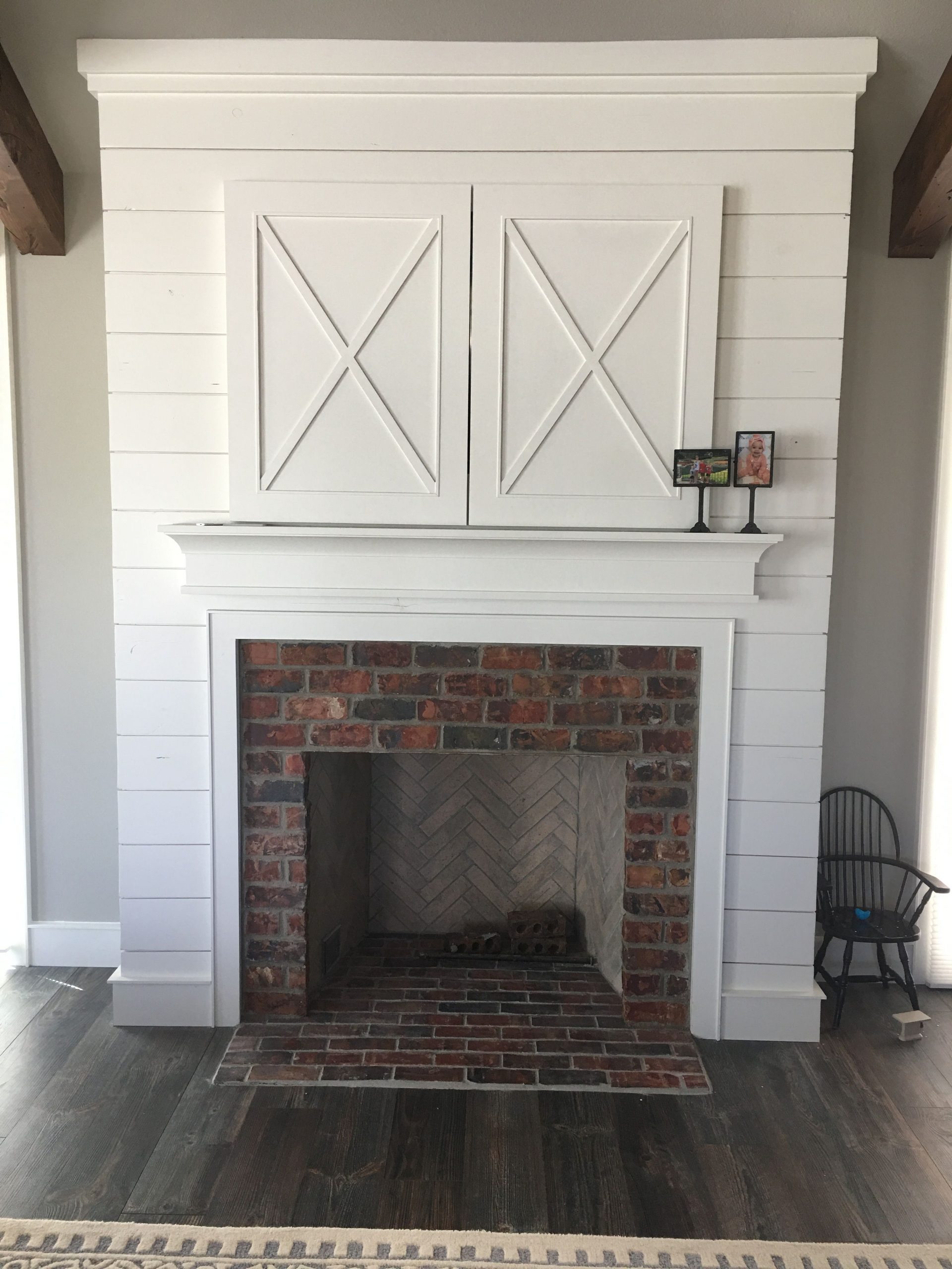 Fireplace Floor Fresh Fireplace I Love Floor Level and Real Brick Also Shiplap