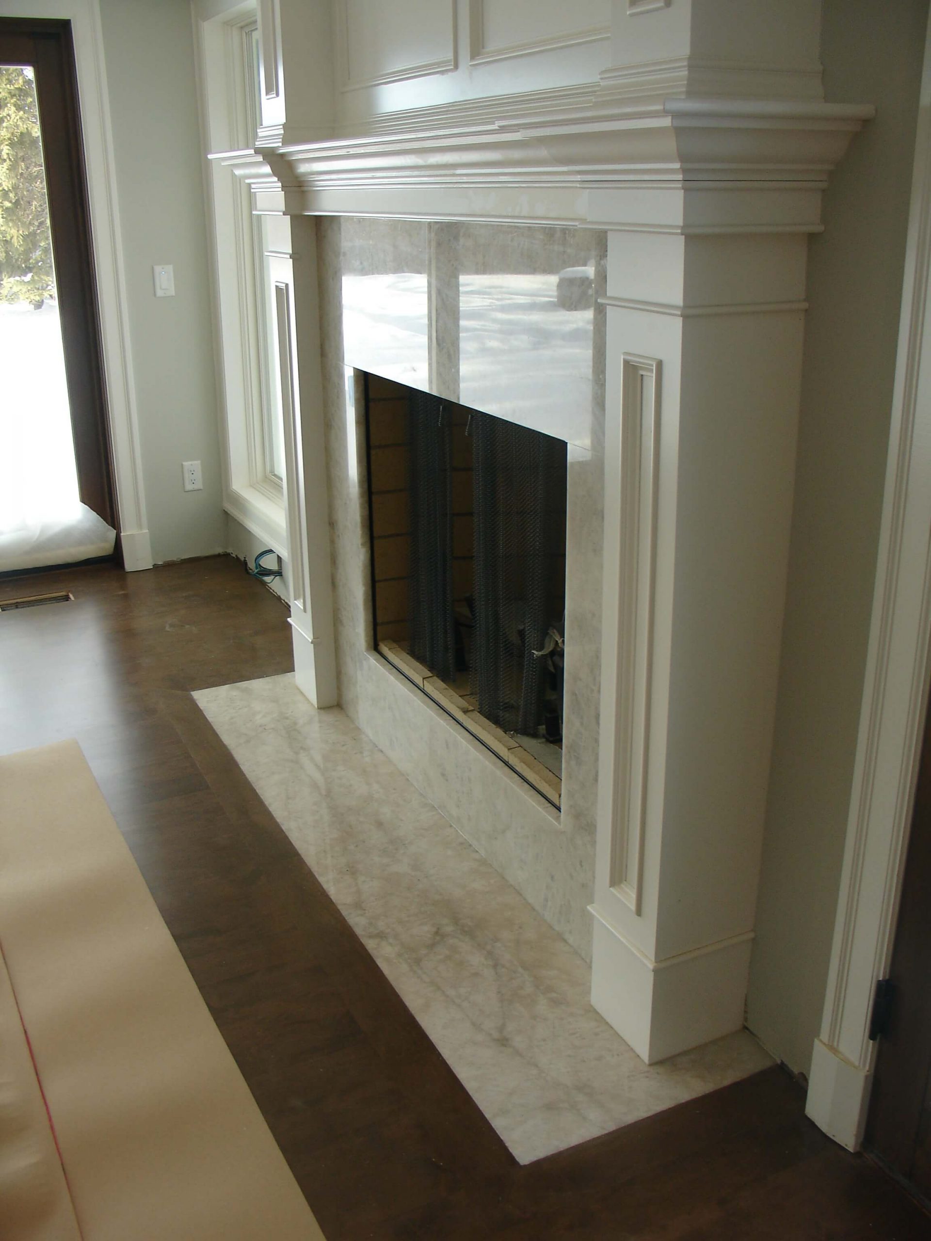 Fireplace Floor Luxury Cristallo Frame Fireplace with Hearth Integratedstone