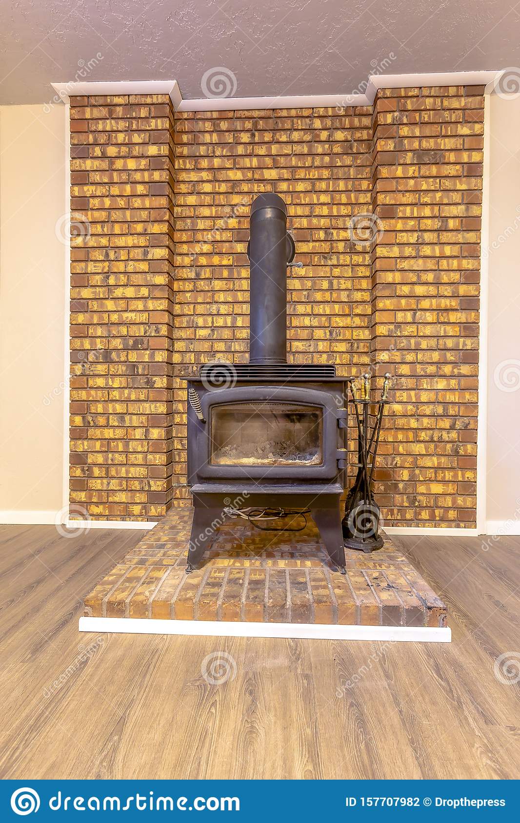 Fireplace Floor New Fireplace Inside the Room A Home with Wood Floor and