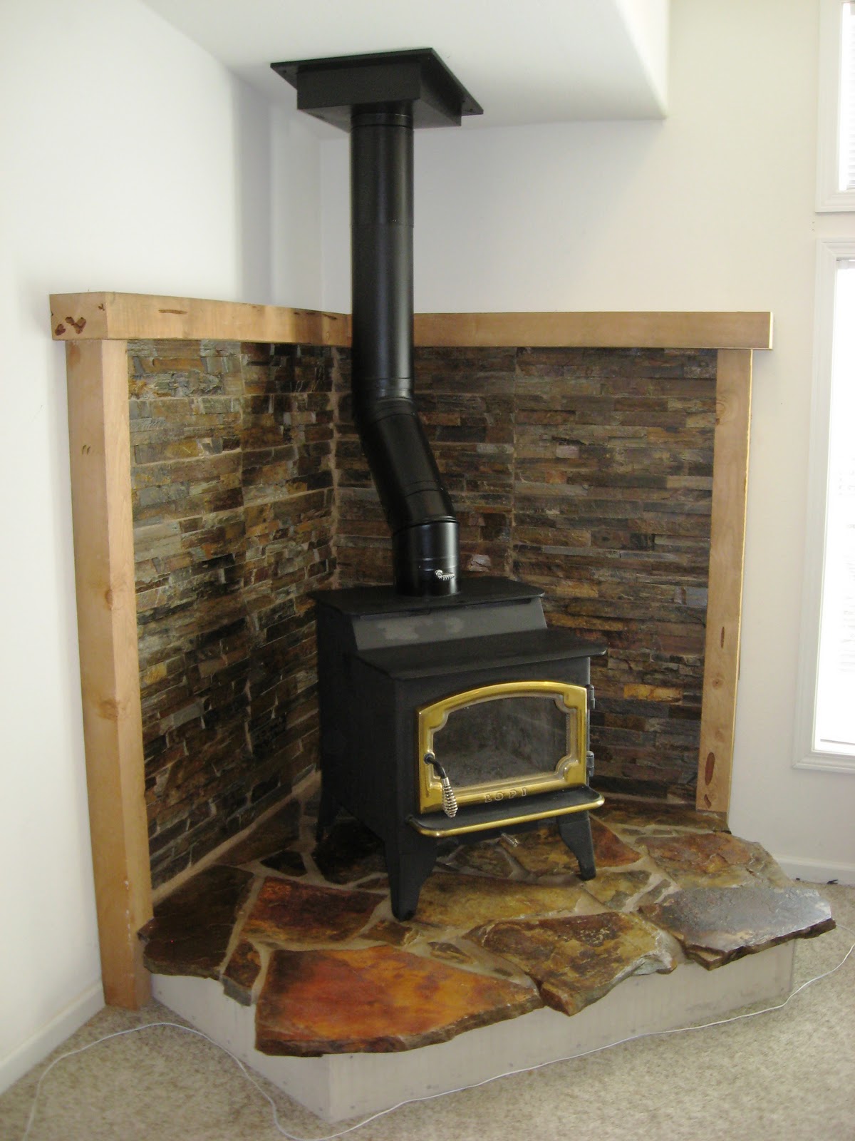 Fireplace Floor Unique Rustic Corner Hearth Design