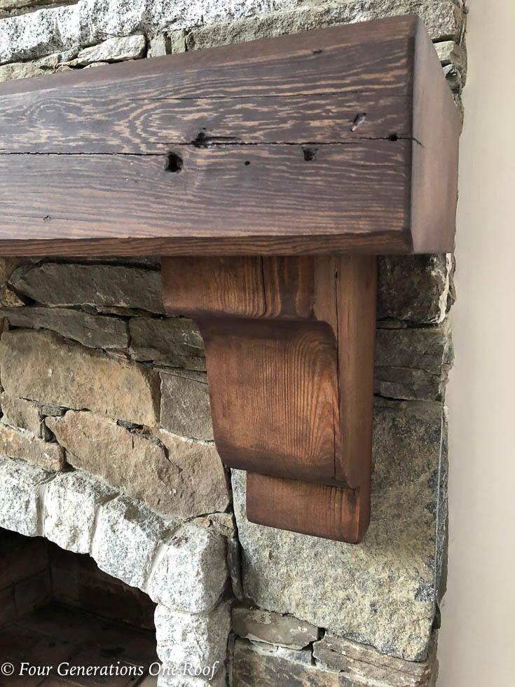Fireplace Mantel Corbels Awesome How to Hang A Wood Mantel On A Stone Fireplace Using Rebar