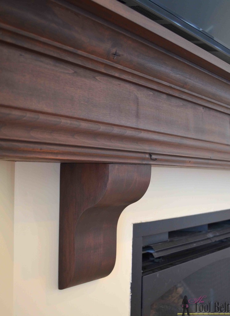 DIY Fireplace mantel corbels Her Tool Belt DIY Fireplace mantel corbels 747x1024