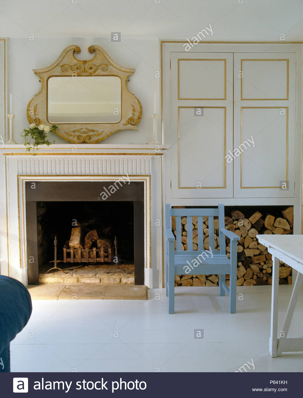 Fireplace Mirror Lovely ornate Wooden Mirror Above Fireplace In Contemporary Living