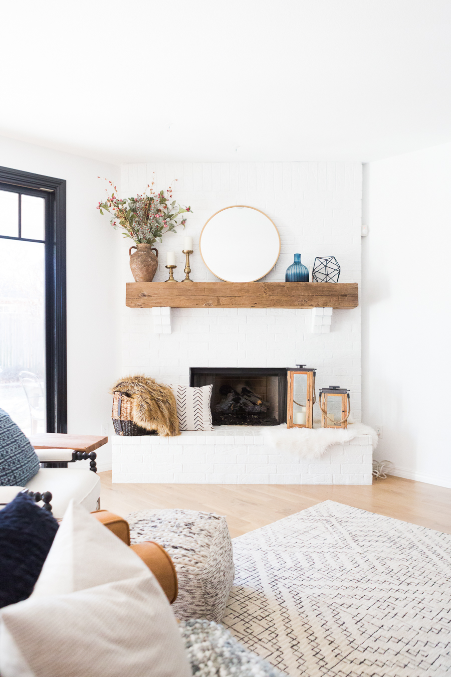 Fireplace Mirror Lovely White Painted Brick Fireplace Makeover