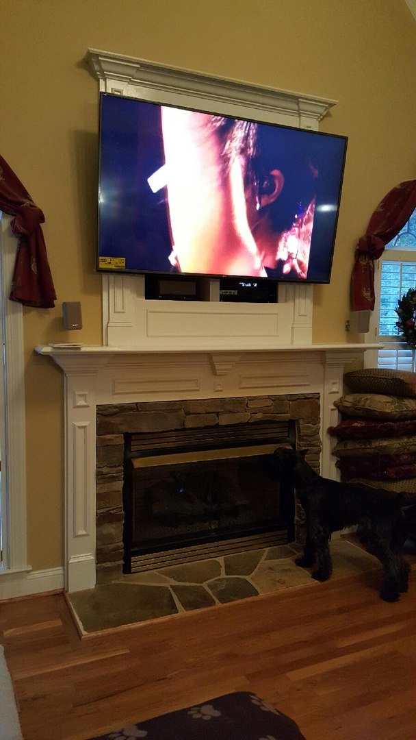 Mounting Flat Screen TV Covering Old Fireplace Niche af842bc583cd4ca ec0c24eb35c1